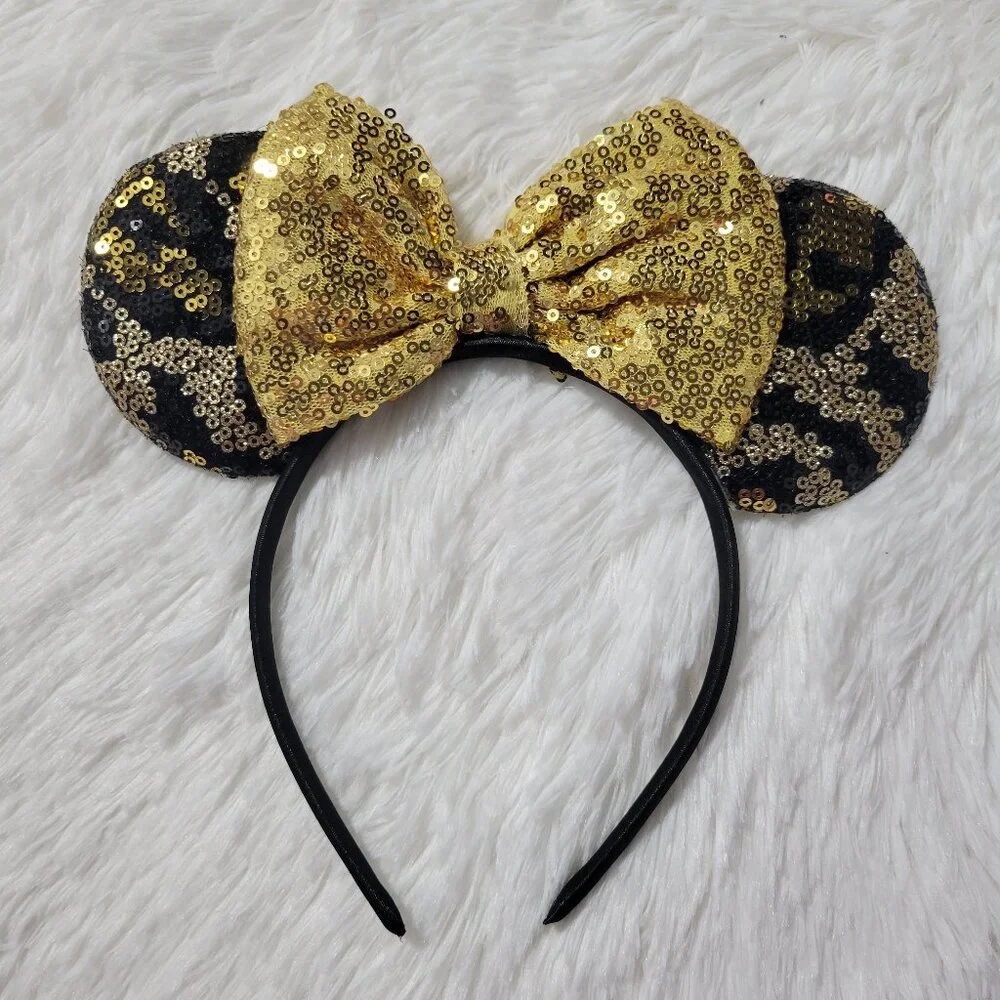 Leopard Sequin Minnie Mouse Ears